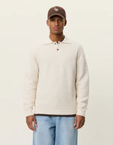 BILLY WEAVE KNIT LS POLO 020926