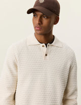 BILLY WEAVE KNIT LS POLO 020926
