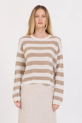 SLOANE STRIPE BOXY PULLOVER 032326