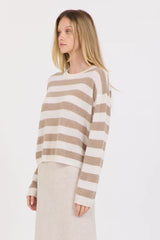SLOANE STRIPE BOXY PULLOVER 032326
