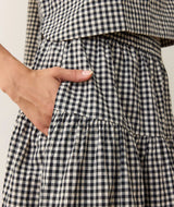 GIA POPLIN GINGHAM SKIRT 081825