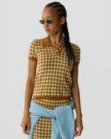 GINGHAM SHRUNKEN POLO 031626