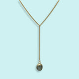 LABRADORITE Y DROP NECKLACE