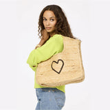 IMPERFECT HEART JUTE BAG 060726