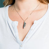 SM SILVER FISH KNIFE NECKLACE