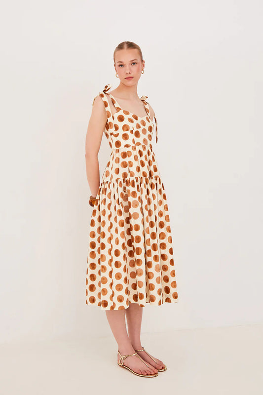 FAIZA SPOT TIE DRESS 022326