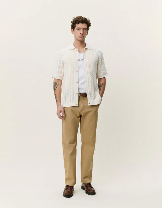 CABLE KNITTED SS SHIRT 052126
