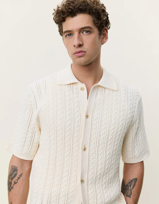 CABLE KNITTED SS SHIRT 052126