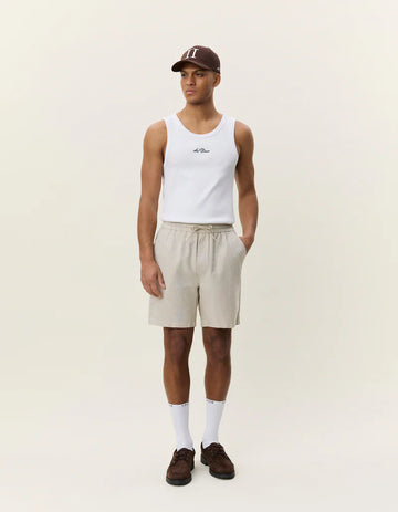 DRAWSTRING LINEN SHORTS 052126