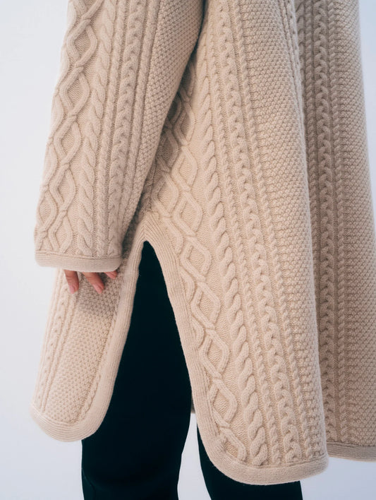 MERINO LUXE CABLE COAT 100325
