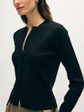 SUPERFINE MERINO WAISTED CARDI 103125