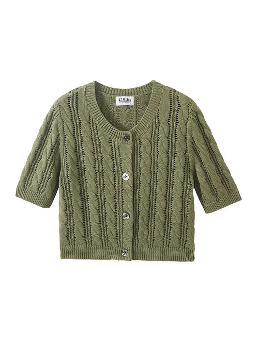 BRIDLEY COTTON SS CARDI 022526