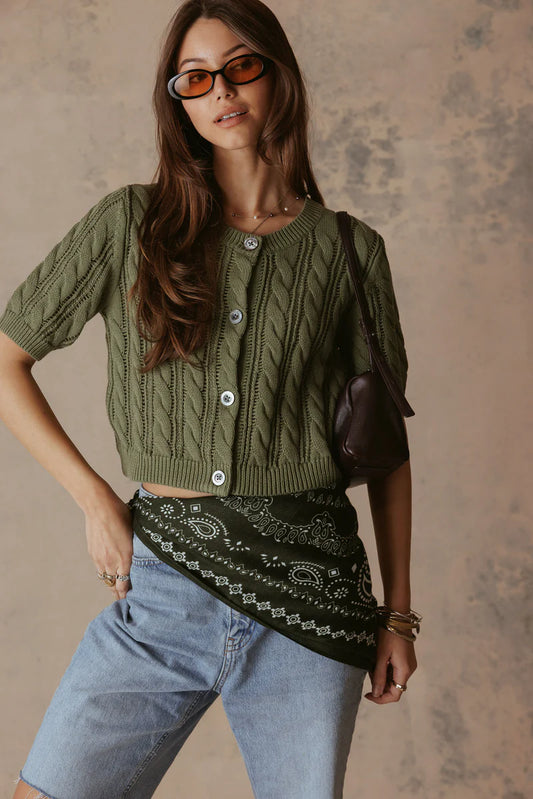 BRIDLEY COTTON SS CARDI 022526