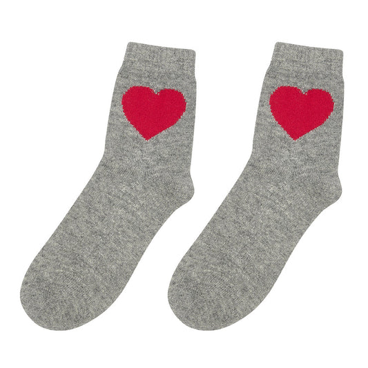 CASHMERE HEART SOCKS 080626