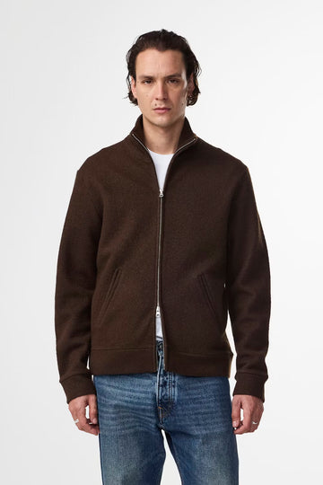 BOILED WOOL HYBRID ZIP UP 100825