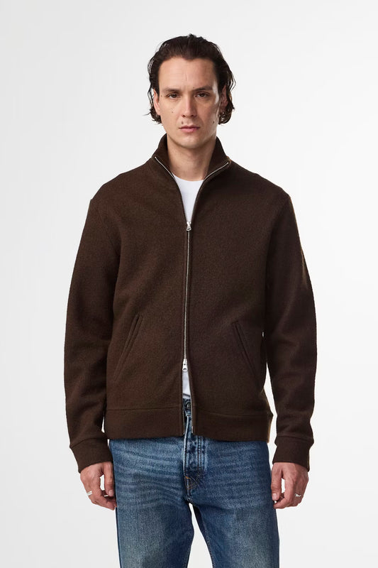 BOILED WOOL HYBRID ZIP UP 100825