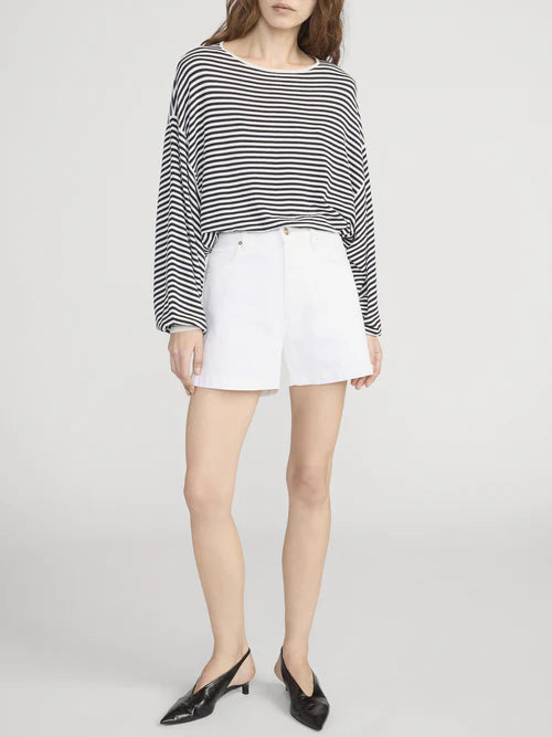 THE STRIPED SLOUCHY SWEATER 032526