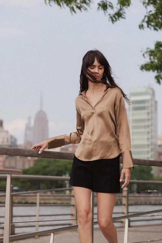 DARIA FRENCH CUFF BLOUSE 100625
