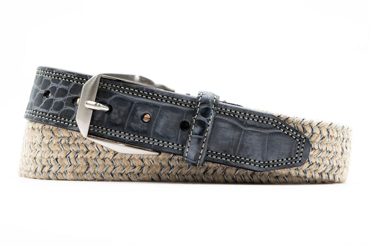 BROOKS LINEN/ELASTIC BRAIDED BELT