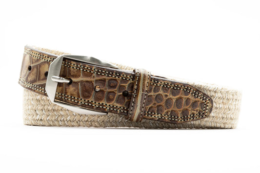 BROOKS LINEN AND ELASTIC BRAIDED BELT