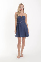 LOLA DENIM MINI DRESS 040926
