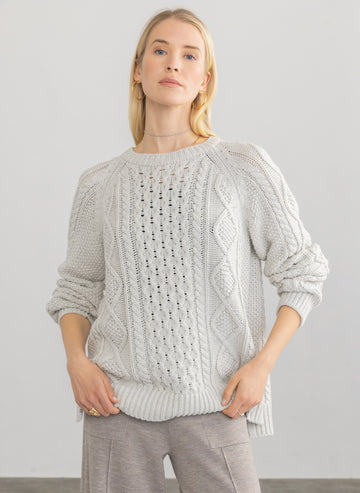 DEIDRE CABLE PULLOVER 081224