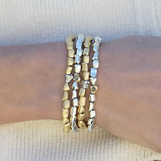 VINTAGE SILVER MILOS MINI NUGGET BRACELET