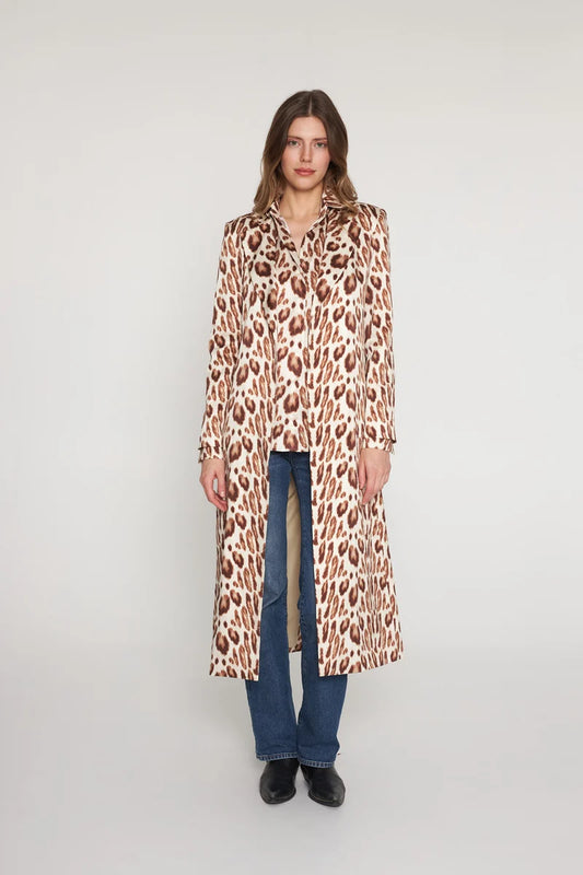 LONG SILK BLAZER 073126