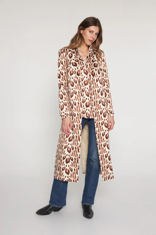 LONG SILK BLAZER 073126