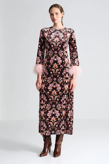 DANYA VELVET LS DRESS 092826