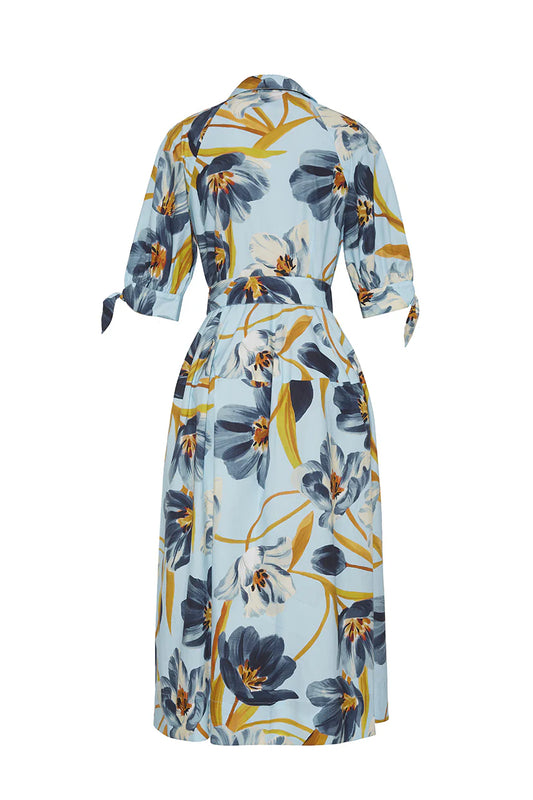 CARO MIDI BELTED DRESS 022126