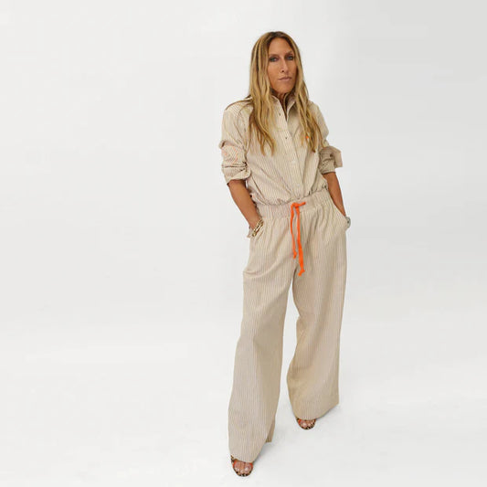 POST LINEN STRIPE PANT 041526