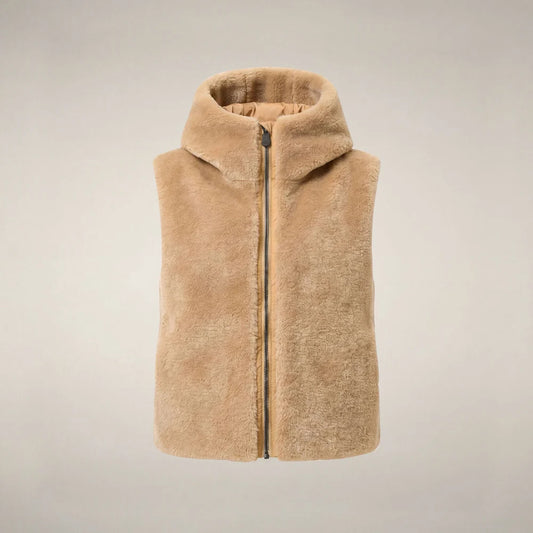 FAUX FUR PUFFER VEST 092626