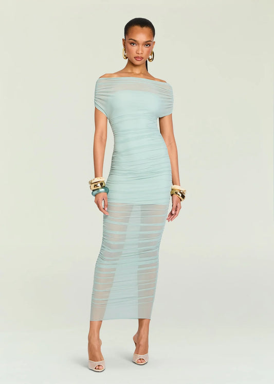 NOEL MESH MIDI DRESS 021326