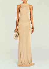 HENNE METALLIC KNIT MAXI 021326