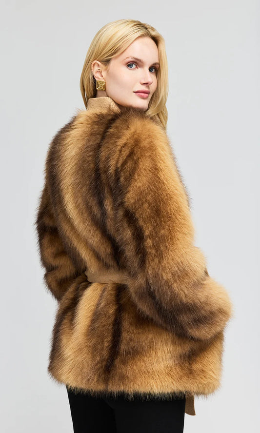 HELOISE FUR BELTED JKT 090426