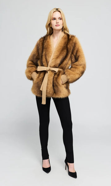 HELOISE FUR BELTED JKT 090426