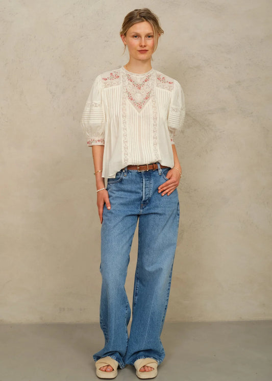 FLEUR EMB SS TOP 042026