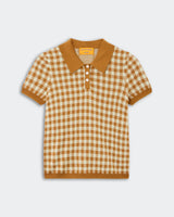 GINGHAM SHRUNKEN POLO 031626