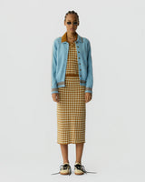GINGHAM LONG SKIRT 031626