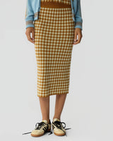 GINGHAM LONG SKIRT 031626