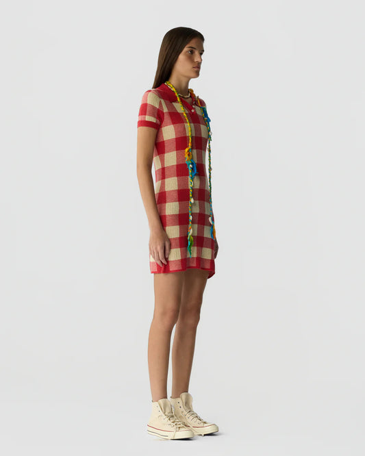 GINGHAM POLO DRESS 031626
