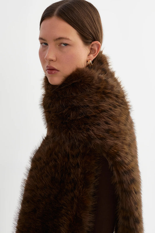 HARIS FAUX FUR SCARF 100626