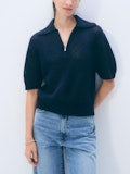 CASHMERE MESH POLO 020226