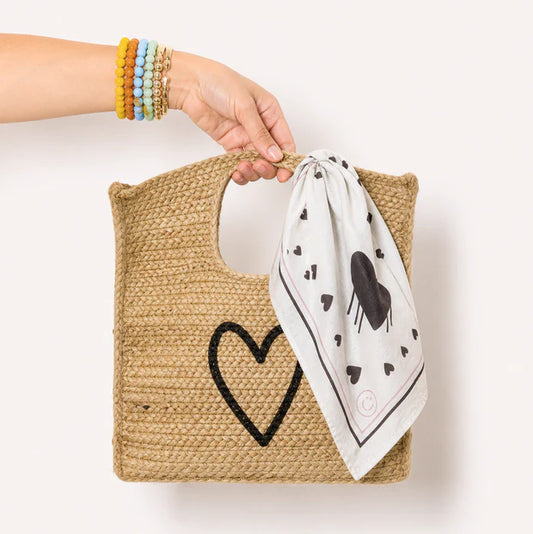 IMPERFECT HEART JUTE BAG 060726