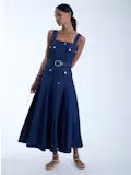 JENNA DENIM MIDI DRESS 060126
