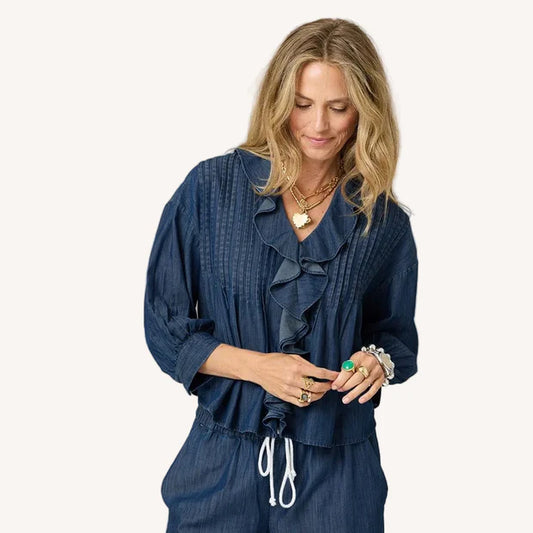 ROSEN DENIM BLOUSE 021326