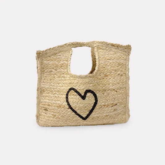 IMPERFECT HEART JUTE BAG 060726
