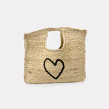IMPERFECT HEART JUTE BAG 060726