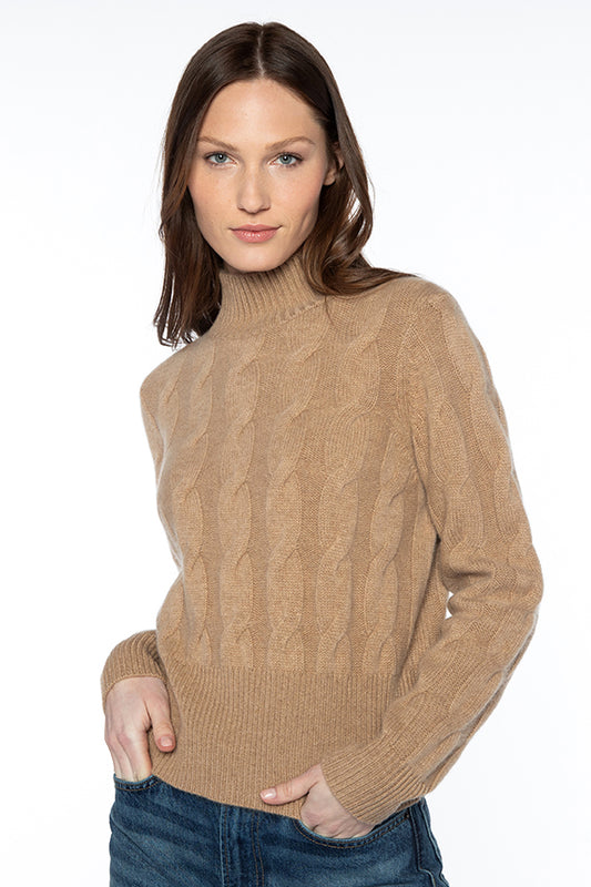CABLE MOCK SWEATER 091924